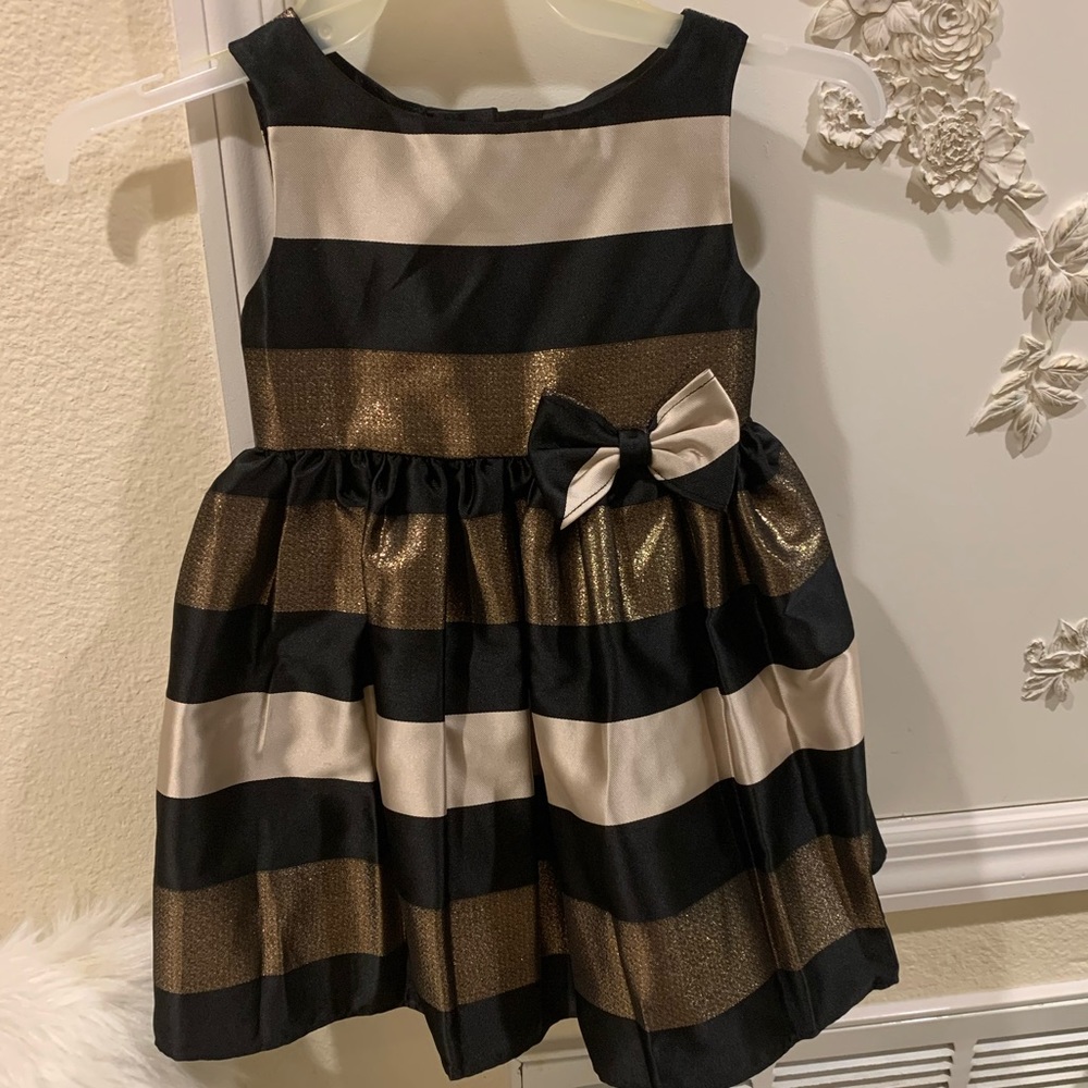 ROSENAU Size 3T, Gold, Black, Beige colors dress,